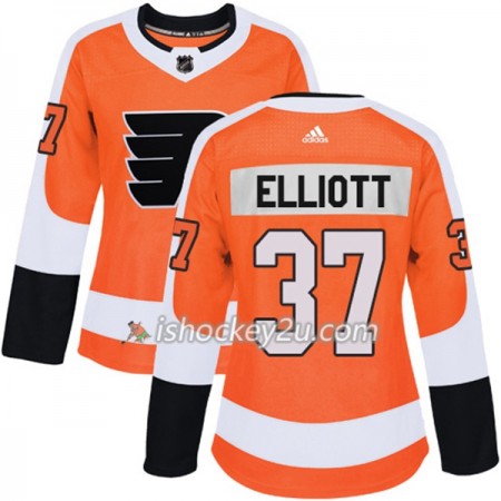 Dame NHL Philadelphia Flyers Trøje Brian Elliott 37 Adidas 2017-2018 Orange Authentic